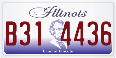 IL license plate B314436