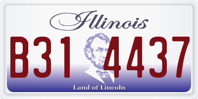 IL license plate B314437