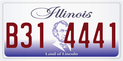 IL license plate B314441