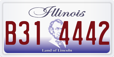 IL license plate B314442