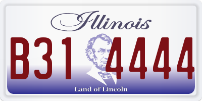 IL license plate B314444