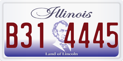 IL license plate B314445