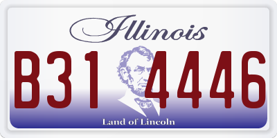 IL license plate B314446