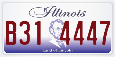 IL license plate B314447