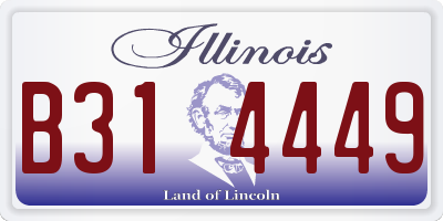 IL license plate B314449