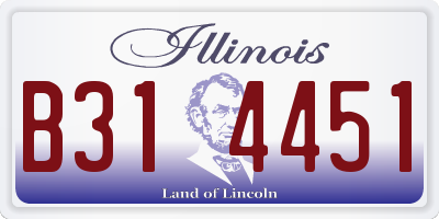 IL license plate B314451