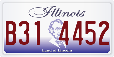 IL license plate B314452