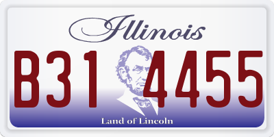 IL license plate B314455