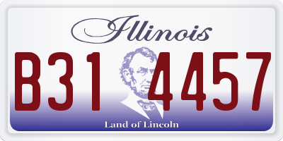 IL license plate B314457