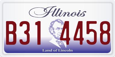 IL license plate B314458