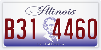 IL license plate B314460