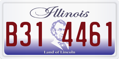 IL license plate B314461