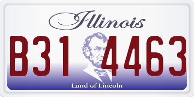 IL license plate B314463