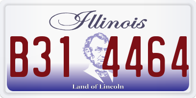 IL license plate B314464