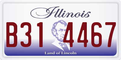 IL license plate B314467