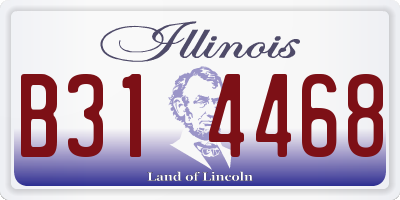 IL license plate B314468