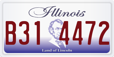 IL license plate B314472