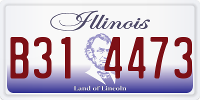 IL license plate B314473