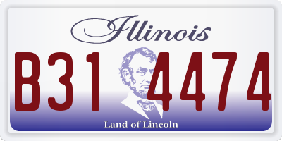 IL license plate B314474