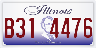 IL license plate B314476