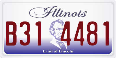 IL license plate B314481