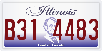 IL license plate B314483
