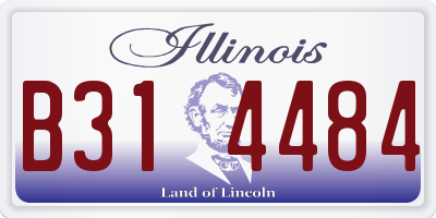 IL license plate B314484