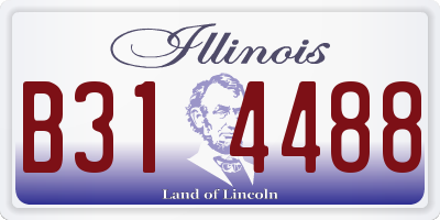 IL license plate B314488