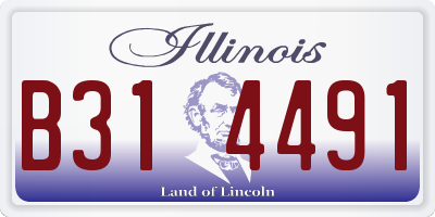 IL license plate B314491