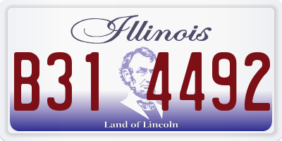 IL license plate B314492