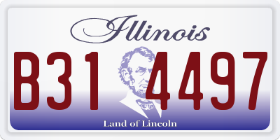 IL license plate B314497
