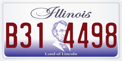 IL license plate B314498