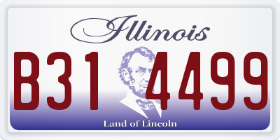 IL license plate B314499
