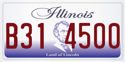 IL license plate B314500
