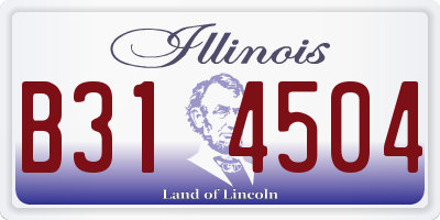 IL license plate B314504