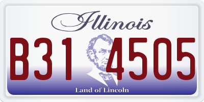 IL license plate B314505