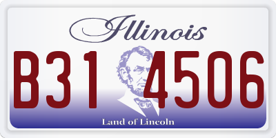 IL license plate B314506