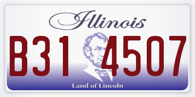 IL license plate B314507