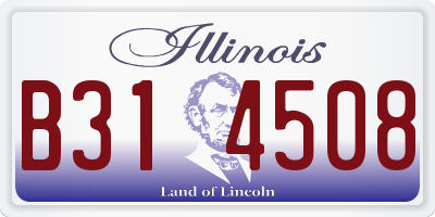 IL license plate B314508