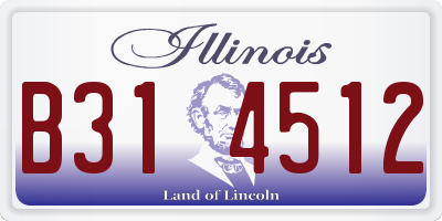 IL license plate B314512