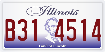 IL license plate B314514