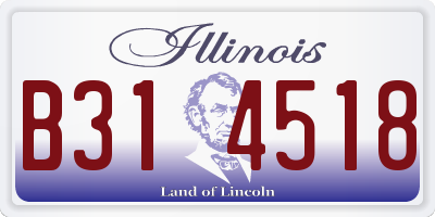 IL license plate B314518