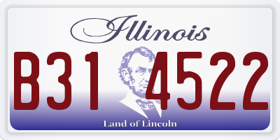 IL license plate B314522