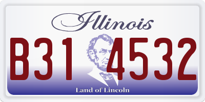 IL license plate B314532
