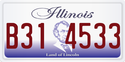 IL license plate B314533