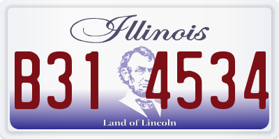 IL license plate B314534