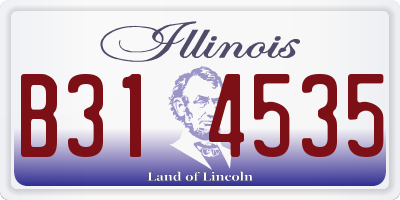 IL license plate B314535