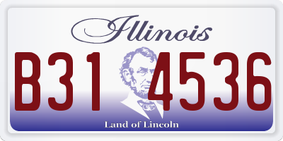IL license plate B314536