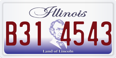 IL license plate B314543