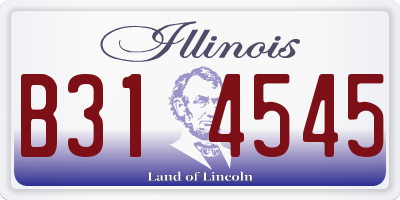 IL license plate B314545